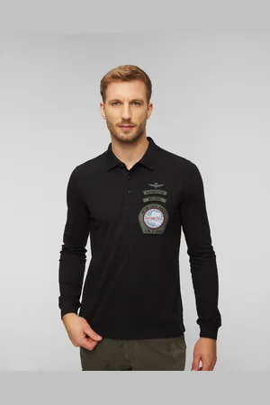 Aeronautica Militare Langärmeliges Herren-poloshirt