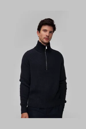 HUGO BOSS Hugo C-ebrezzo Herrenpullover Aus Wolle In Marineblau