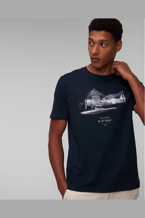 Aeronautica Militare Bedrucktes Herren-t-shirt In Marineblau