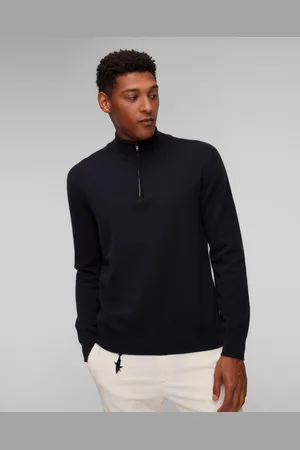 Johnstons Of Elgin Kaschmirpullover Für Herren In Marineblau