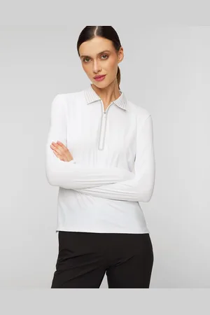 G/FORE Silky Technylon Langarm-poloshirt Für Damen