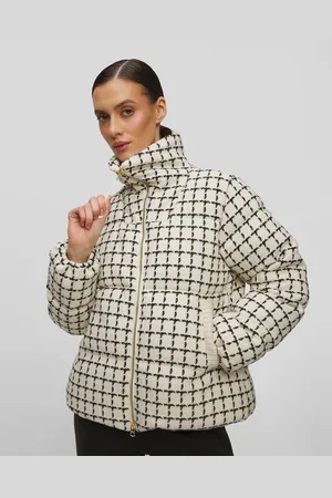 Varley Eugene Check Short Puffer Wolljacke Für Damen