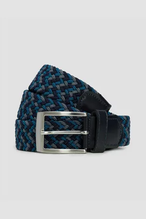 Alberto Gurtel Braided Herrengürtel In Marineblau