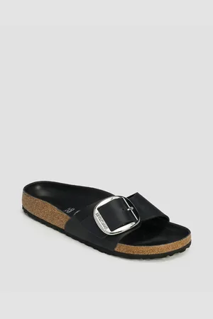 Birkenstock Madrid Oiled Leather Narrow Pantoletten Für Damen In