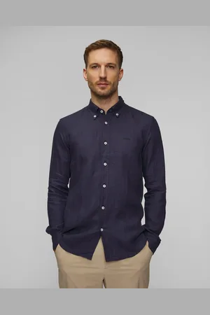 HUGO BOSS Hugo Leinenhemd Für Herren In Marineblau