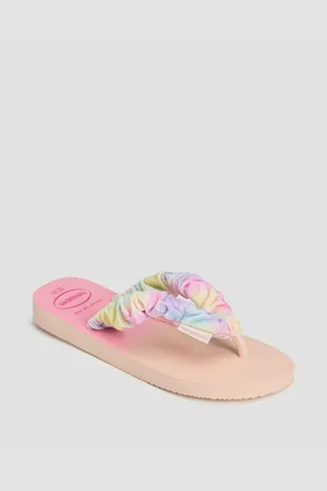 Havaianas Kids Fluffy Flip-flops Für Kinder In Beige Und Pink