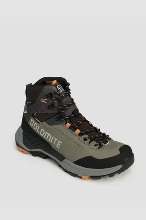 Dolomite Vernale Leather High Gtx Hohe Damen-wanderschuhe Aus Leder In Grün Und Grau