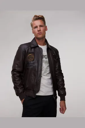 Aeronautica Militare Herren-lederjacke