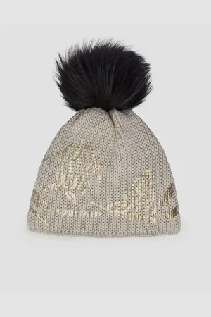 Sportalm Damen-wintermütze Mit Pompon Aus Pelz