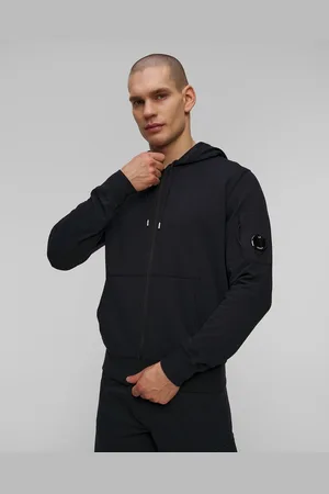 C.P. Company C.p. Company Light Fleece Full Zip Hooded Sweatshirt Herren-sweatshirt In Marineblau