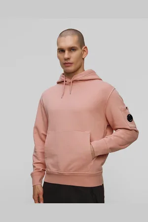 C.P. Company C.p. Company Cotton Diagonal Fleece Resist Dyed Hooded Lens Herren-sweatshirt In