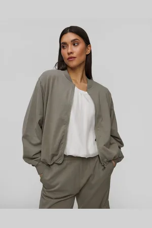 Deha Damen-sweatshirt Mit Reißverschluss In Khaki