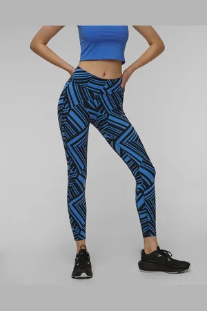 Casall Essential Printed Tights Leggings Für Damen In Blau Und Schwarz