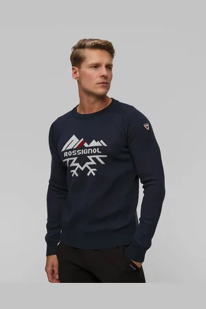 Rossignol Jacquard Crew Neck Herren-wollpullover