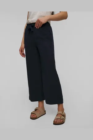 Deha Crop Damenhose Aus Lyocell In Marineblau