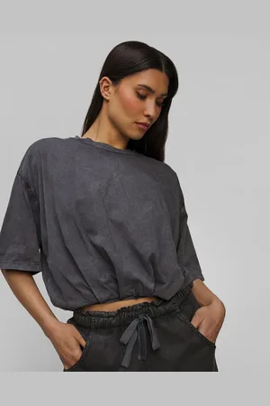 Deha Damen-top Mit Marmormuster In Grau