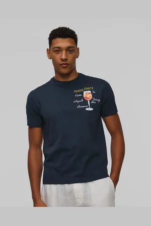 MC2 SAINT BARTH Bedrucktes Herren-t-shirt In Marineblau