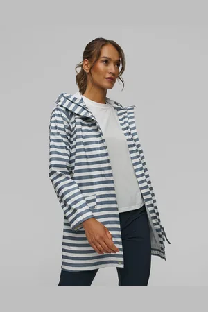 Helly Hansen Moss Rain Coat Regenmantel In Weiß Und Marineblau