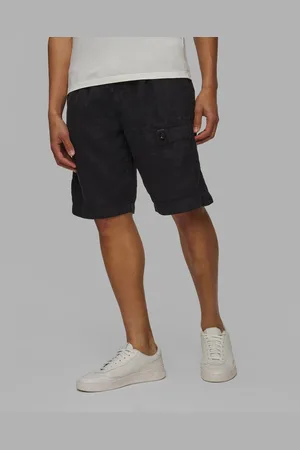 C.P. Company C.p. Company Linen Sack Cargo Leinenshorts Für Herren In Marineblau