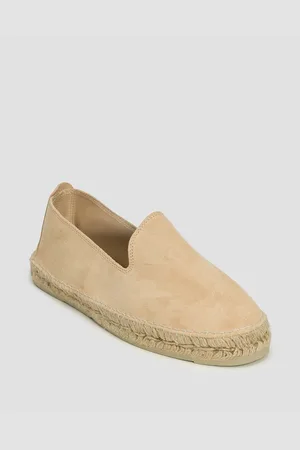 MANEBI Hamptons Flat Espadrilles Herren-espadrilles Aus Wildleder In