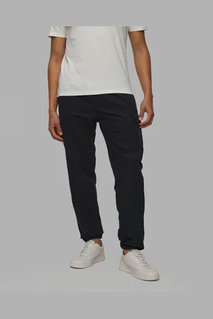C.P. Company C.p. Company Cotton/linen Loose Pants Herrenhose In Marineblau