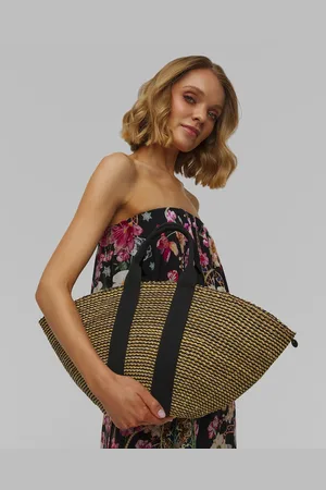 Muun Sophie Hstripe Handgeflochtener Korb Für Damen