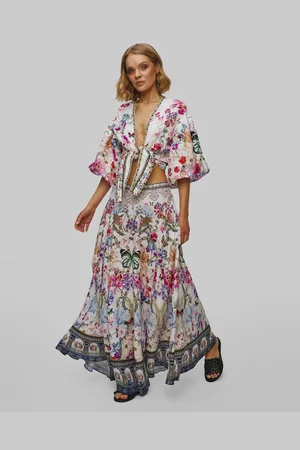 Camilla Monserrate Magic Maxi Circle Leinenrock Für Damen
