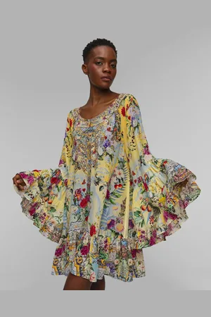 Camilla Seidenkleid Für Damen Mit Blumenmuster