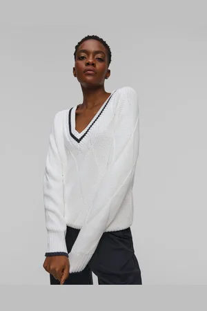 Varley Ray Diamond V-neck Knit Damenpullover