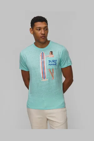 MC2 SAINT BARTH Ecstasea Herren-t-shirt Aus Leinen In