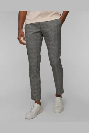 Alberto Rob - Glencheck Herrenhose Mit Leinen