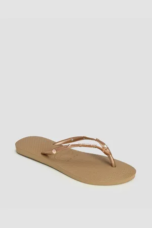 Havaianas Slim Luxury Aqua Flip-flops Für Damen In Gold