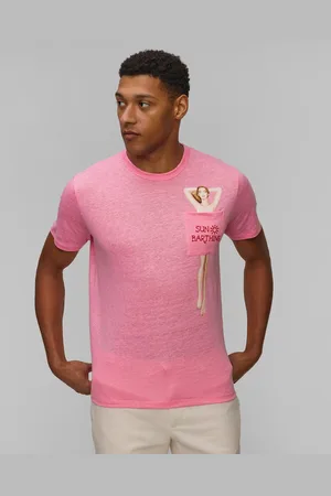 MC2 SAINT BARTH Ecstasea Herren-t-shirt Aus Leinen In