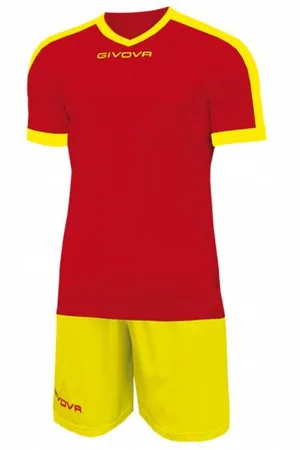 Givova Kit Revolution Fußball Trikot mit Shorts rot