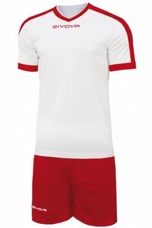 Givova Kit Revolution Fußball Trikot mit Shorts weiß