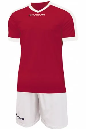 Givova Kit Revolution Fußball Trikot mit Shorts rot