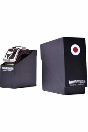 Lambretta Leder gefütterter Gürtel