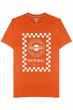 Lambretta Checker Board Herren T-Shirt SS0159-BRNT