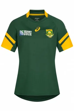 Asics Südafrika Springboks Rugby Damen Heim Trikot