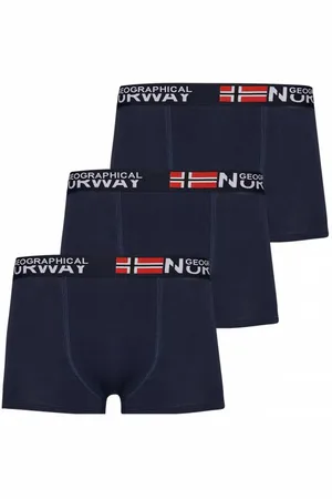 Geographical Norway Herren Boxershorts 3er-Pack navy