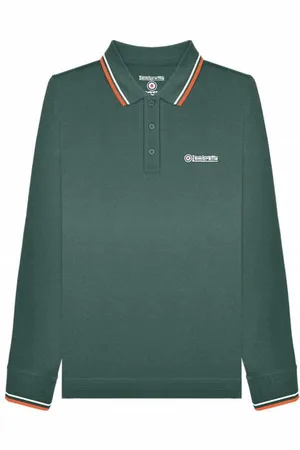Lambretta Twin Tipped Herren Langarm Polo-Shirt