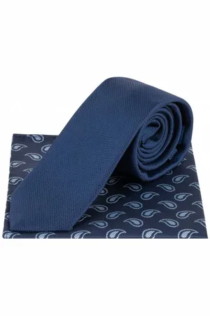 Lambretta Paisley Herren Strickkrawatte und Einstecktuch