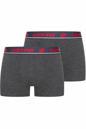 Lotto Herren Boxershorts 2er-Pack rot/anthrazit