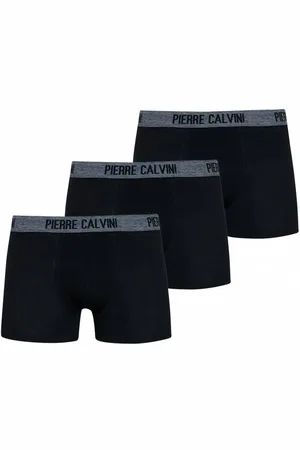 Pierre Calvini Hipster Herren Boxershorts 3er-Pack Black