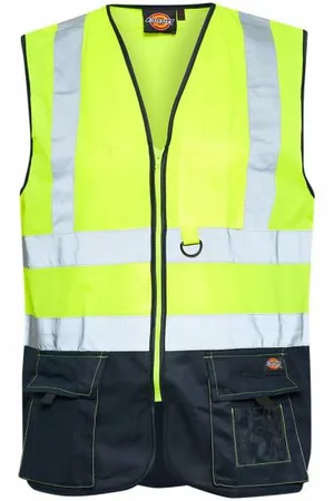 Dickies Two Tone High Visibility Vest Herren Arbeitsweste