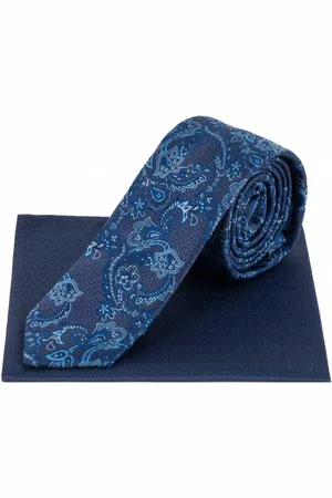 Lambretta Paisley Herren Strickkrawatte und Einstecktuch