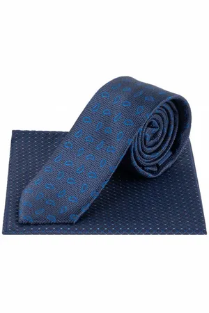 Lambretta Paisley Herren Strickkrawatte und Einstecktuch