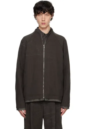DEVOA Gray Basket-Woven Jacket