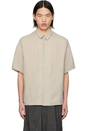 DEVOA Taupe Spread Collar Shirt