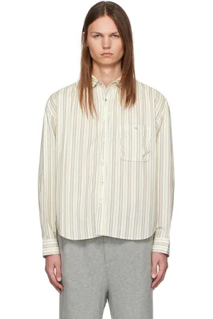C2H4 Off-White & Brown Lineation Recliner Shirt